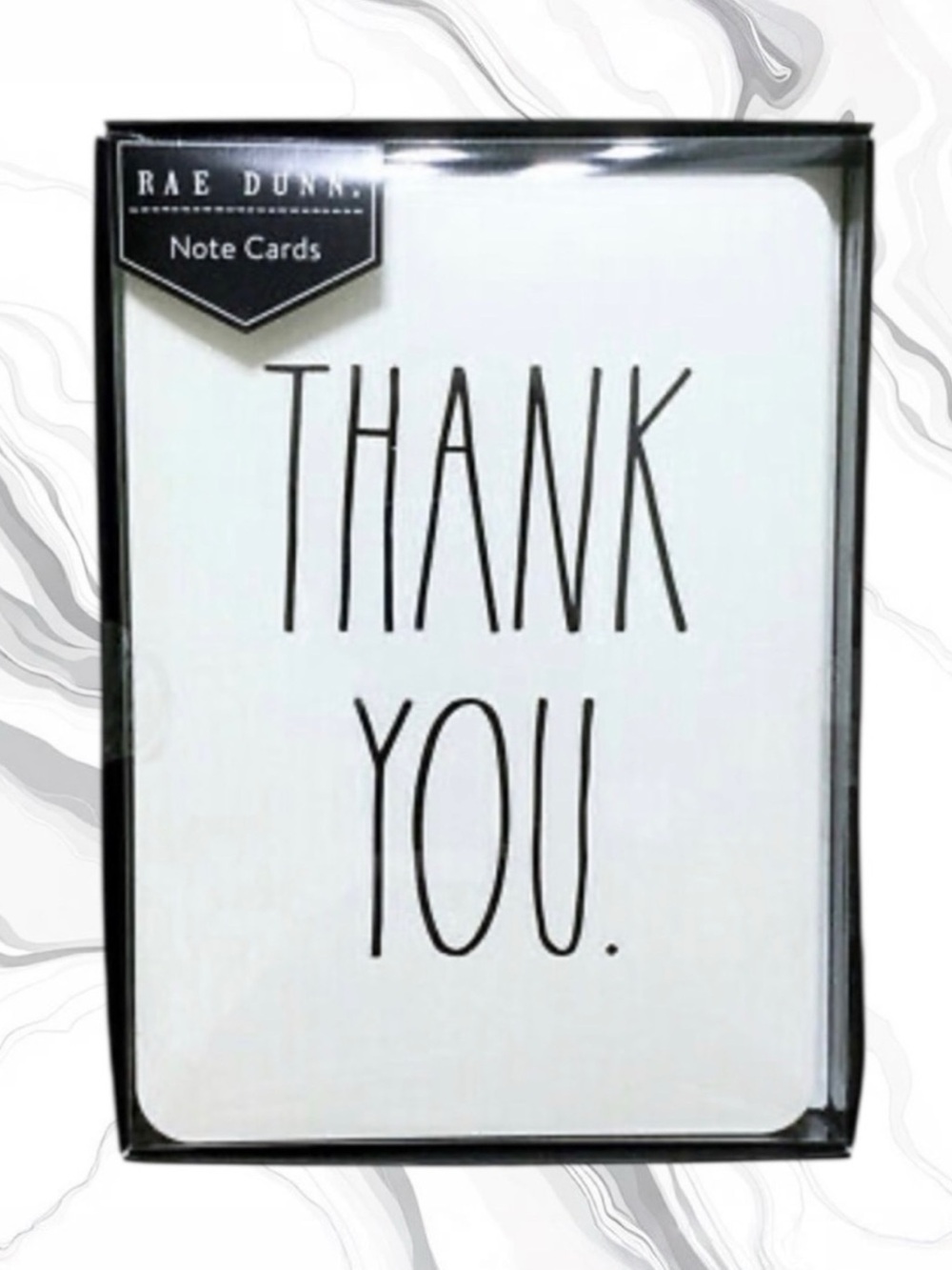 Rae Dunn THANK YOU Blank Note Cards 12 w Envelopes BNIB